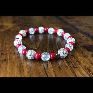 Red Coral Stretch Bracelet